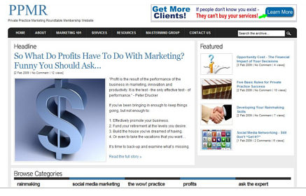 Marketing strategy for professionals in private practice.  Learn how to get referrals, get client, and get the cash flowing in your practice.